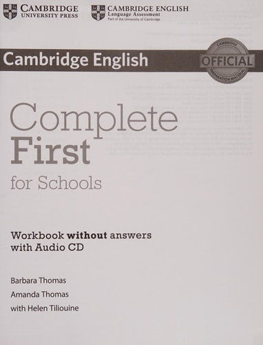 Complete First for Schools Student's Book without Answers with CD-ROM