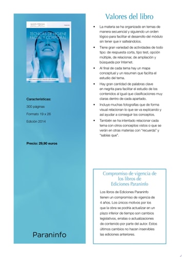 Técnicas de higiene facial y corporal