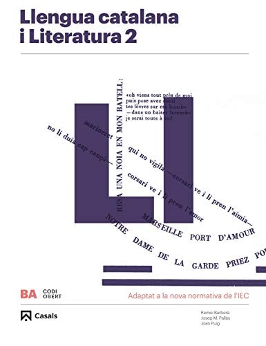 Llengua catalana i literatura, 2 batxillerat