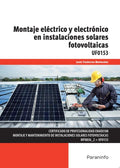 Montaje eléctrico y electrónico en instalaciones solares fotovoltaicas