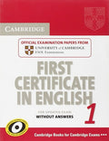 Cambridge First Certificate in English 1 for Updated Exam Student's Book without answers Official Examination Papers from University of Cambridge ESOL Examinations