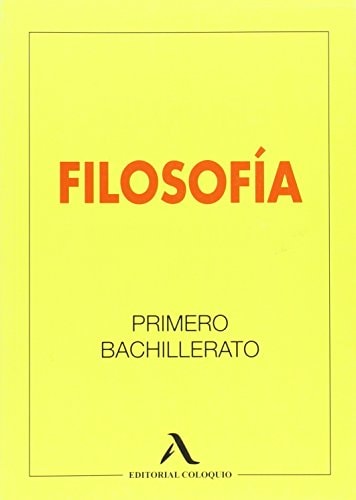 Filosofía primero de Bachillerato LOMCE