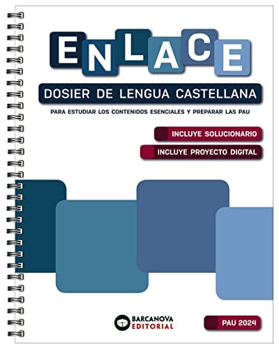 Enlace, dosier de Lengua castellana para estudiar los contenidos esenciales y preparar las PAU.
