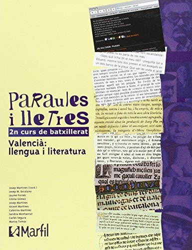 Paraules i lletres-2 2n Batxillerat : valencià, llengua i literatura : PAU, prova d'accés a la universitat
